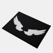 Falln White Angel Wings Fußmatte (Schrägansicht)