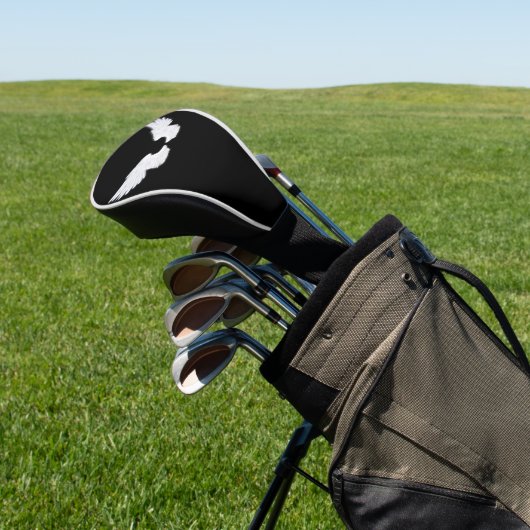Falln White Angel Wings Golf Headcover (In SItu)