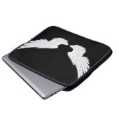 Falln White Angel Wings Laptopschutzhülle (Vorne Knopf)