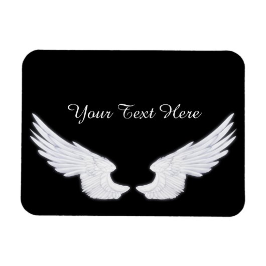 Falln White Angel Wings Magnet (Horizontal)