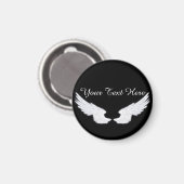 Falln White Angel Wings Magnet (Vorderseite/Rückseite)