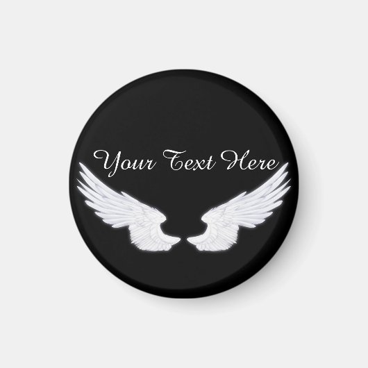 Falln White Angel Wings Magnet (Vorne)