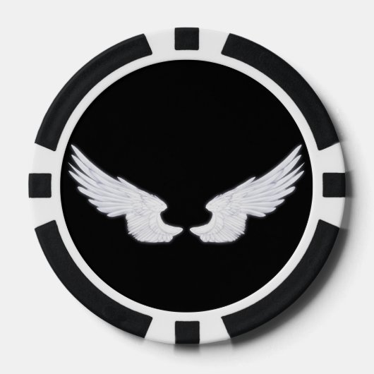 Falln White Angel Wings Pokerchips (Vorderseite)