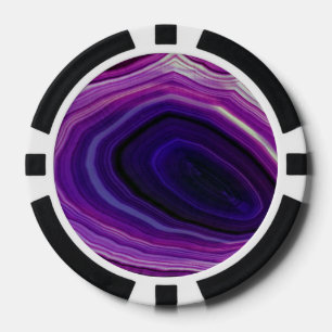 Falln Wirbelnde Lila Geode Pokerchips