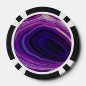 Falln Wirbelnde Lila Geode Pokerchips (Rückseite)