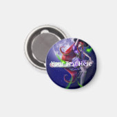 Falln Witchy PinUp Magnet (Vorderseite/Rückseite)