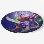 Falln Witchy PinUp Pappteller (Schrägansicht)