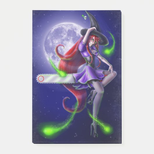 Falln Witchy PinUp Post-it Klebezettel (Vorderseite)