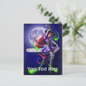 Falln Witchy PinUp Postkarte (Stehend Vorderseite)