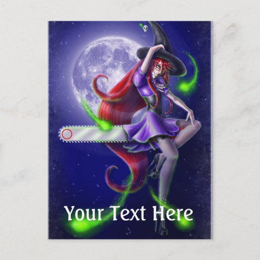 Falln Witchy PinUp Postkarte (Vorderseite)