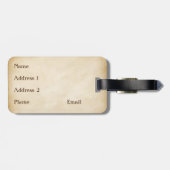 Fallname ID-Tag des Rabbit Violinstikers Gepäckanhänger (Rückseite horizontal)