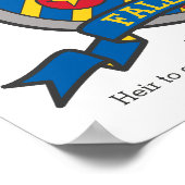 Fallon Boys F Name bedeutet heraldry Schild Poster (Ecke)