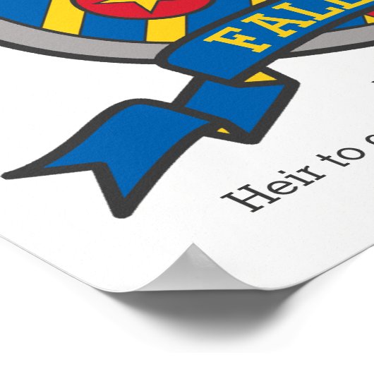 Fallon Boys F Name bedeutet heraldry Schild Poster (Ecke)