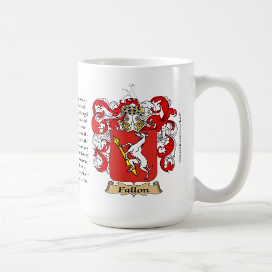 Fallon, der Ursprung, die Bedeutung und das Wappen Kaffeetasse (Rechts)