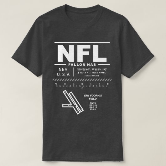 Fallon NAS Naval Air Station NFL T - Shirt (Design vorne)