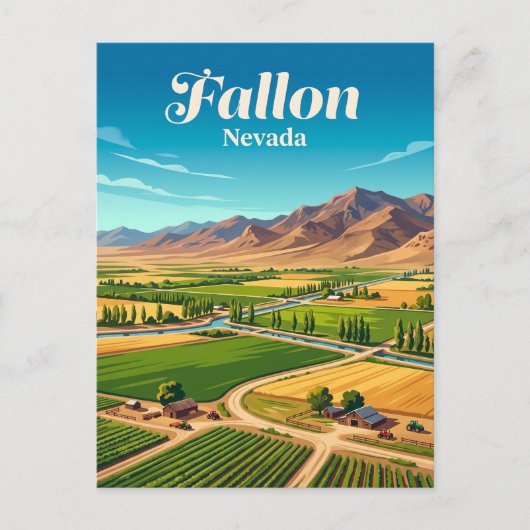 Fallon, Nevada Postkarte (Vorderseite)