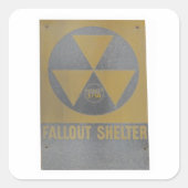 Fallout Shelter Quadratischer Aufkleber (Vorderseite)