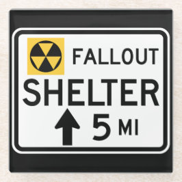 Fallout Shelter Sign Glasuntersetzer