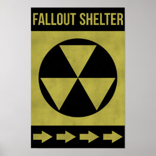 Fallout Shelter Sign Poster