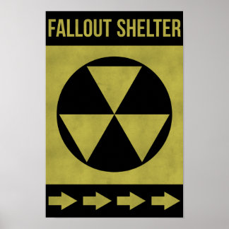 Fallout Shelter Sign Poster