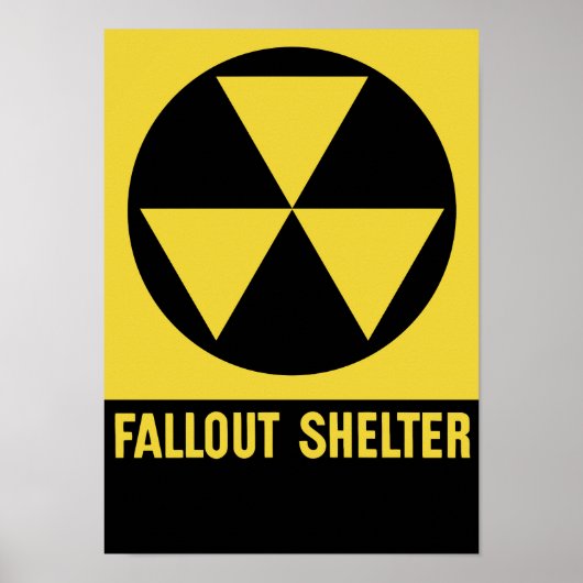 Fallout Shelter Sign Poster (Vorne)