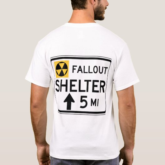Fallout Shelter Sign T-Shirt (Rückseite)