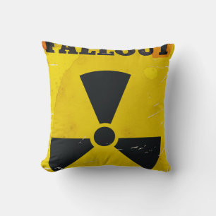 Fallout Shelter Vintage-Warnposter Kissen