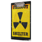 Fallout Shelter Vintage-Warnposter Klemmbrett (Links)