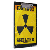 Fallout Shelter Vintage-Warnposter Klemmbrett (Rechts)