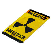 Fallout Shelter Vintage-Warnposter Magnet (Linke Seite)