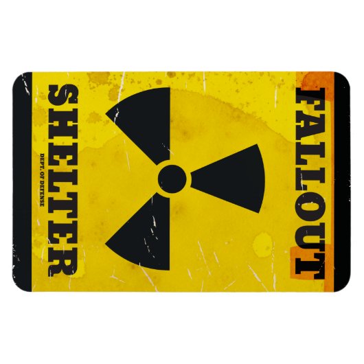 Fallout Shelter Vintages Warnposter Magnet (Horizontal)