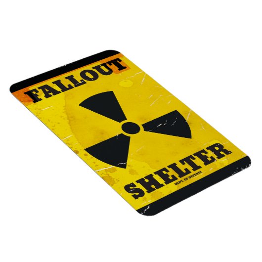 Fallout Shelter Vintages Warnposter Magnet (Rechte Seite)