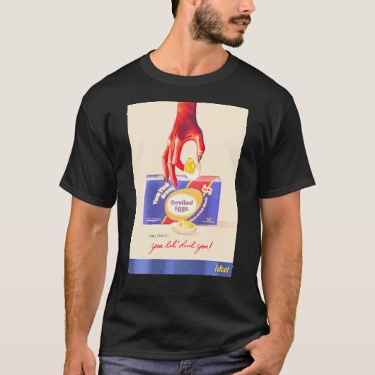 Fallout - Yum Yum Deviled Eggs Retro Ad T-Shirt (Vorderseite)