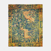 FALLOW-DECKPAIR, GOTHISCHE FANTASIE-BLUME, grün Fleecedecke (Vorderseite)