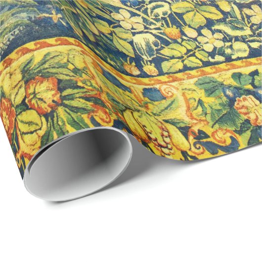 FALLOW-DECKPAIR, GOTHISCHE FANTASIE-BLUME, grün Geschenkpapier (Rolleneckpunkt)