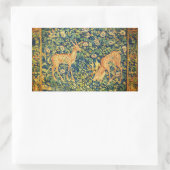 FALLOW-DECKPAIR, GOTHISCHE FANTASIE-BLUME, grün Rechteckiger Aufkleber (Tasche)