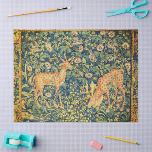 FALLOW-DECKPAIR, GOTHISCHE FANTASIE-BLUME, grün Seidenpapier (Basteln)