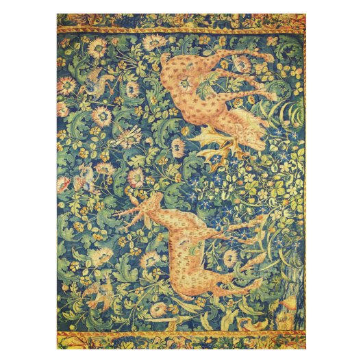 FALLOW-DECKPAIR, GOTHISCHE FANTASIE-BLUME, grün Tischdecke (Vorderseite)