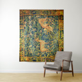 FALLOW-DECKPAIR, GOTHISCHE FANTASIE-BLUME, grün Wandteppich (Beispiel)