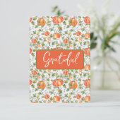 Fallpumpen auf dem Weinberg Dankeskarte (Stehend Vorderseite)