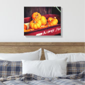 Fallpumpen im alten roten Wagen Leinwanddruck (Insitu (Schlafzimmer))