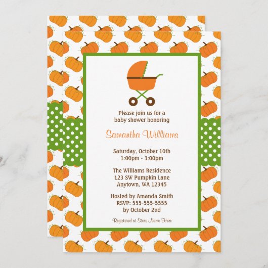 Fallpumpen Kinderdusche Einladungen (Vorne/Hinten)