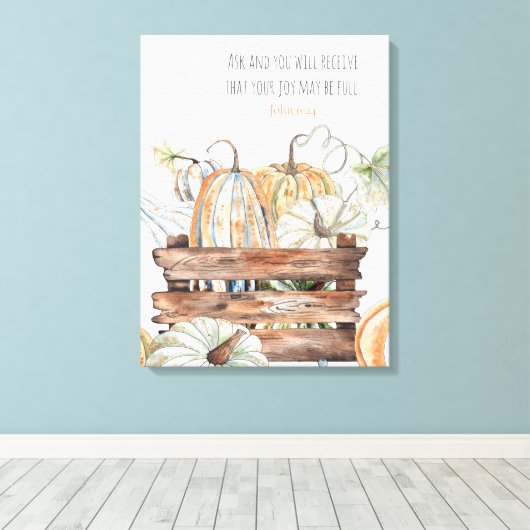 Fallpumpen mit Bibelverse Leinwanddruck (Insitu (Holzboden))