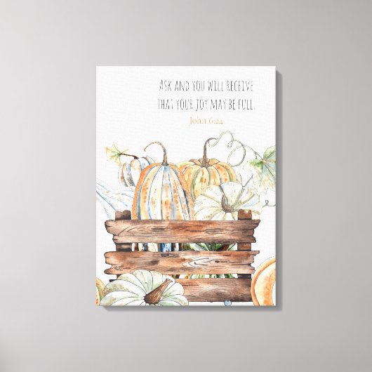 Fallpumpen mit Bibelverse Leinwanddruck (Vorderseite)