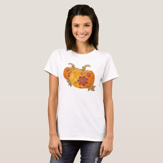 Fallpumpen mit Blume T-Shirt (Vorne ganz)