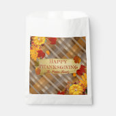 Fallpumpen und -folien auf Kariertem Erntedank Geschenktütchen (Vorderseite)