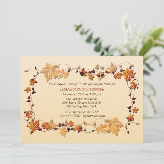 Fallrahmen-Einladung Einladung (Stehend Vorderseite)