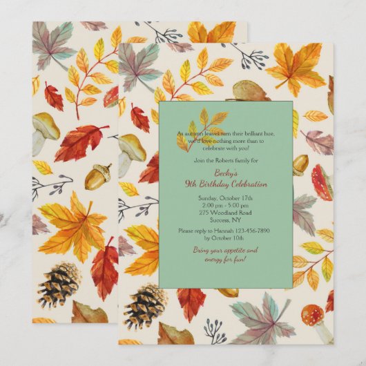 Fallrahmen-Einladung Einladung (Vorne/Hinten)