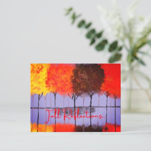 Fallreflexion Postkarte (Stehend Vorderseite)