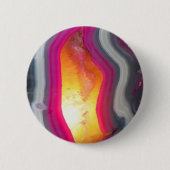 Fallrosa Geode Glow Button (Vorderseite)